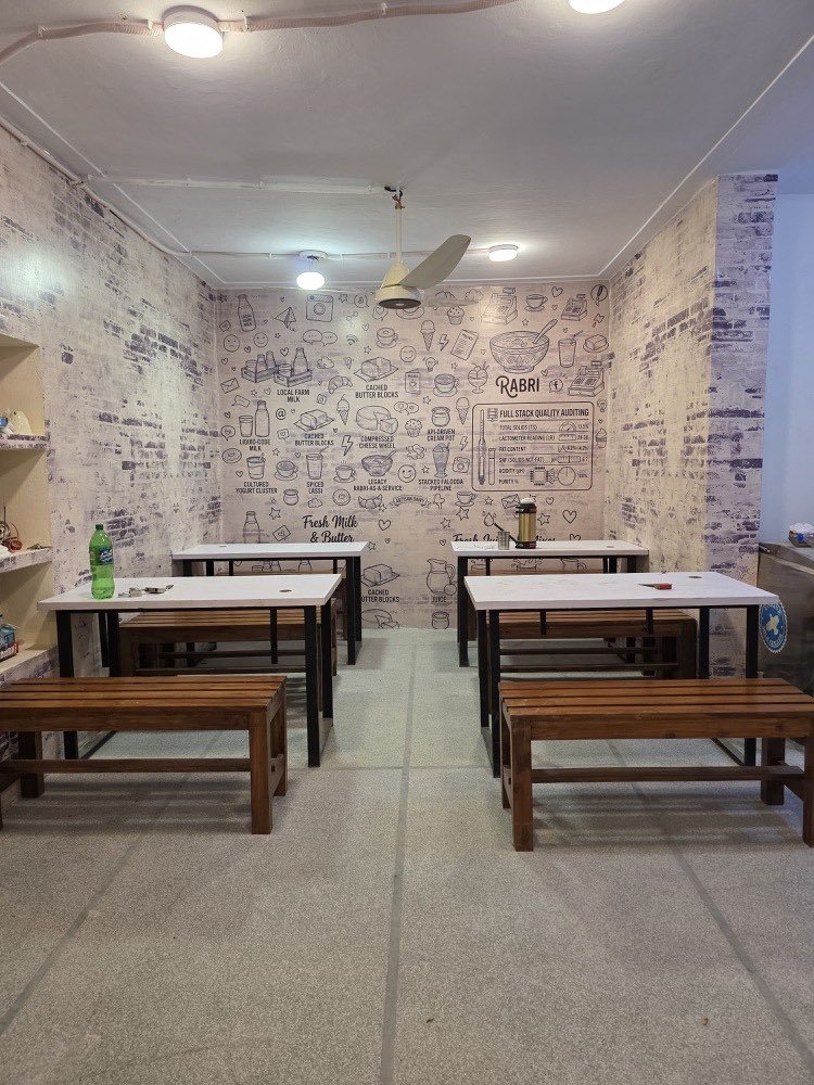 Seating and doodle wall